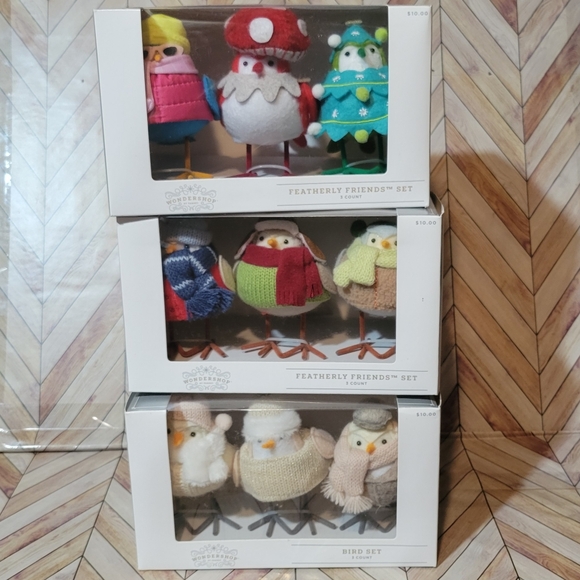 Set of 3 Boxes Featherly Friends Birds (19 birds NEW IN...